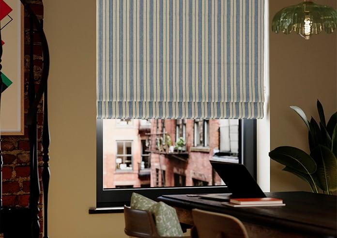 Santorini Stripe, Ocean - Twist&Fit Roman Blind - Image 5